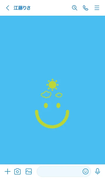 [LINE着せ替え] スマイル＆SUN パステルブルーの画像3