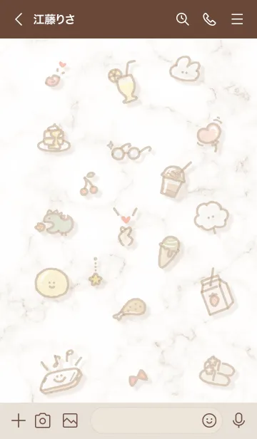 [LINE着せ替え] シンプルアイコン11♦ブラウン03_1の画像3