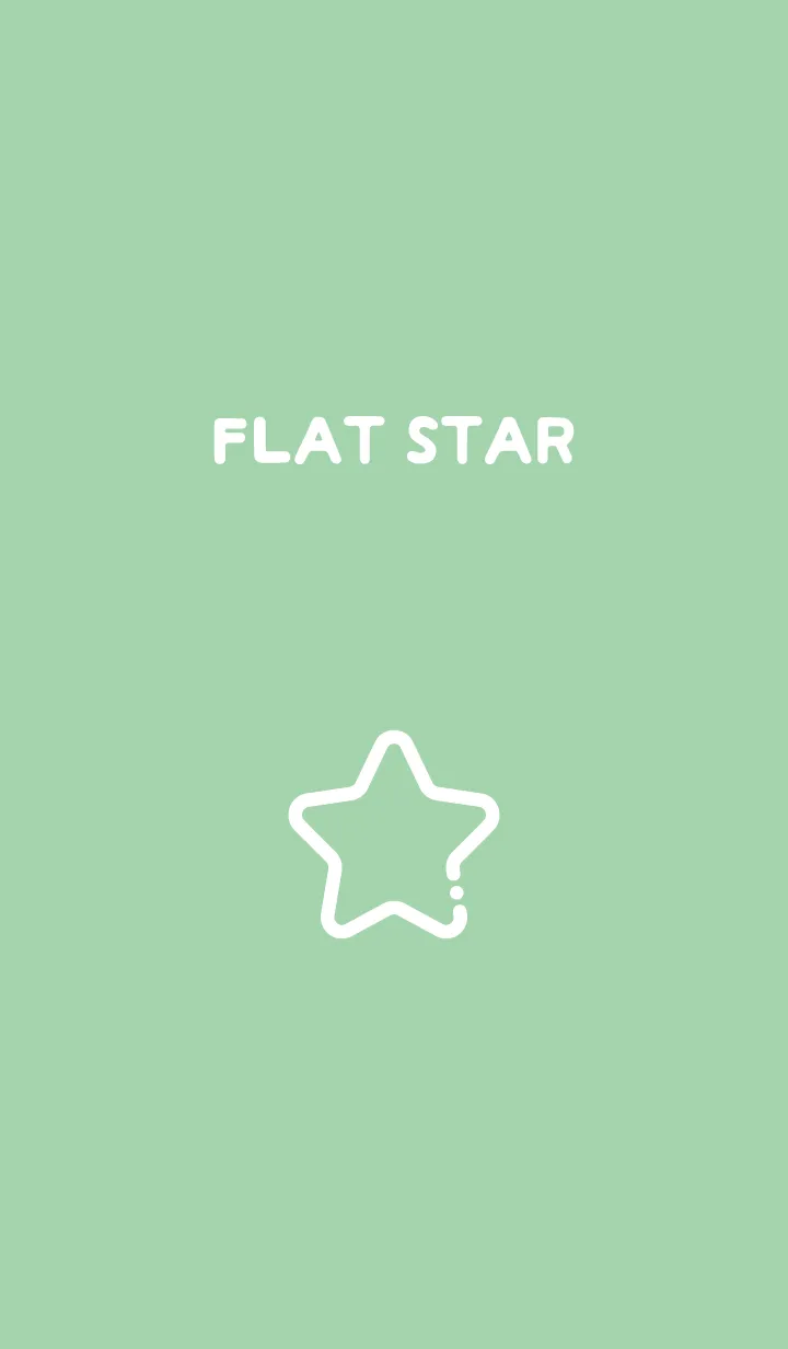 [LINE着せ替え] FLAT STAR / Lime Greenの画像1