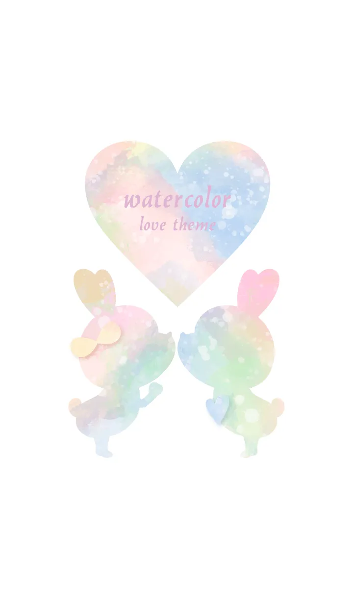 [LINE着せ替え] watercolor Love Theme 35の画像1