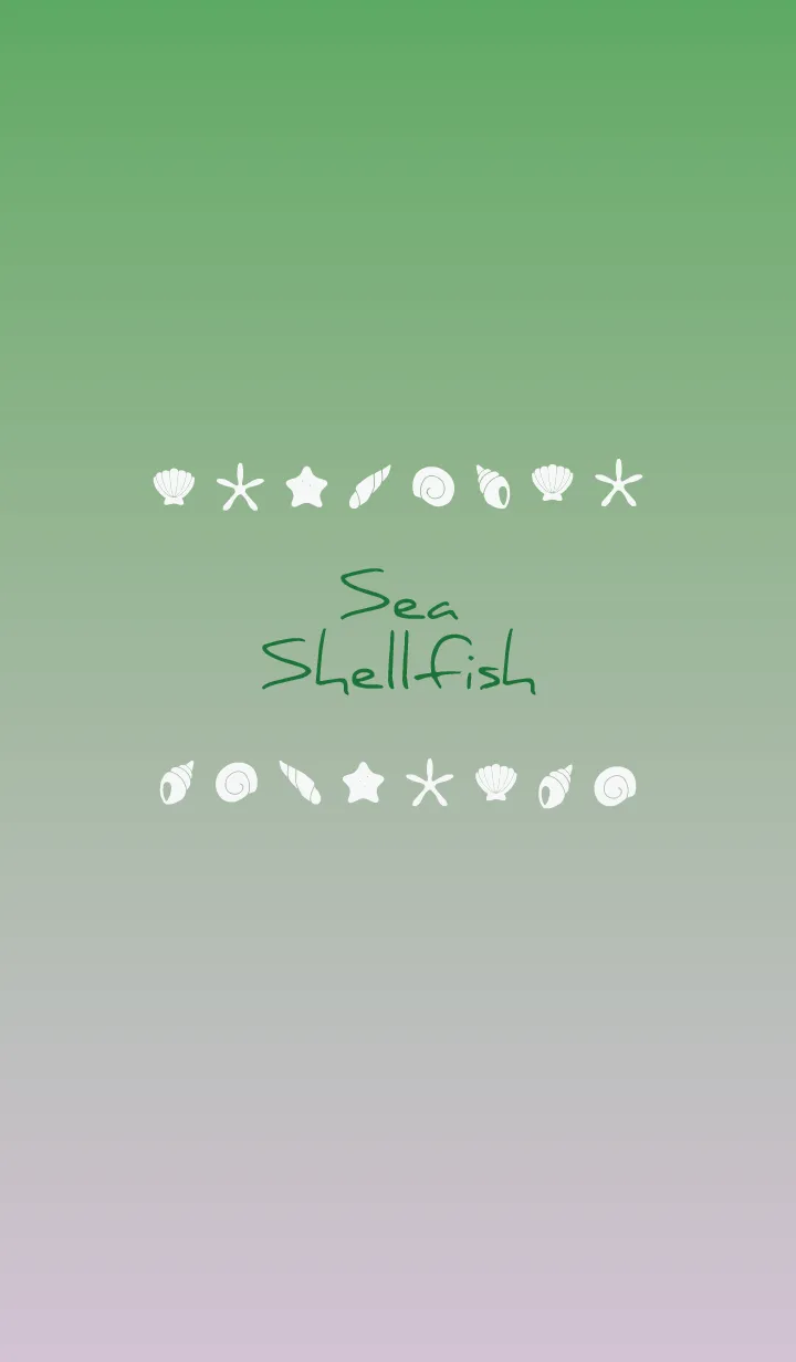 [LINE着せ替え] 緑 : 海と貝殻の画像1