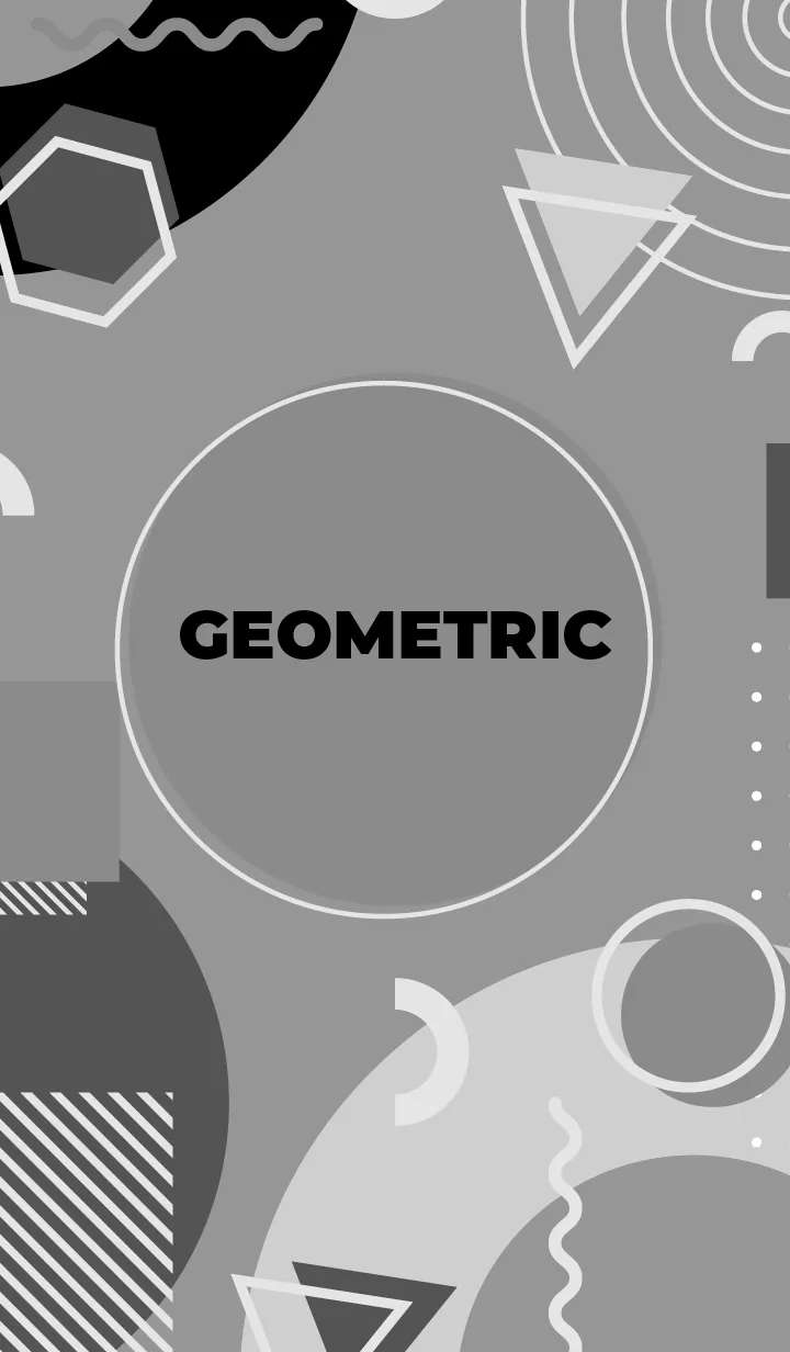 [LINE着せ替え] Fun Geometric Gray 2の画像1