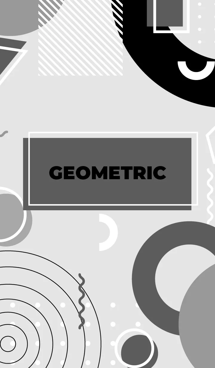 [LINE着せ替え] Full Geometric Mercury Grayの画像1