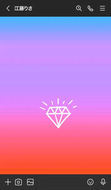 [LINE着せ替え] グラデーション ダイアモンド  134の画像3