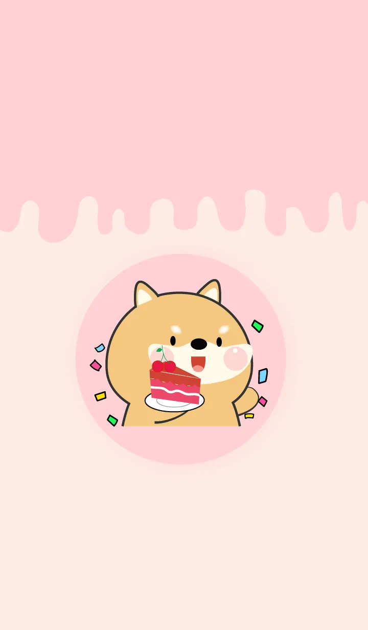 [LINE着せ替え] Simple  Shiba Inu Love Sweet Theme (JP)の画像1