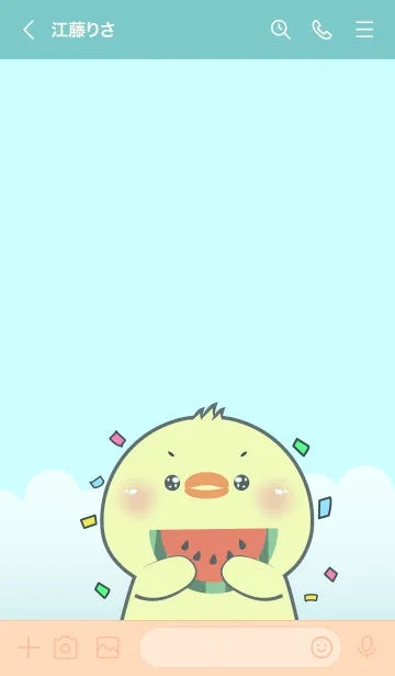 [LINE着せ替え] Simple So Lovely Chick Theme (JP)の画像3