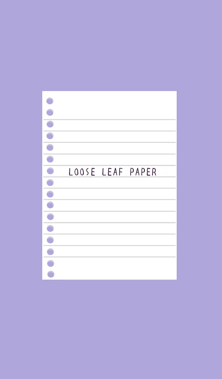 [LINE着せ替え] ルーズリーフの着せかえ/くすみパープルの画像1
