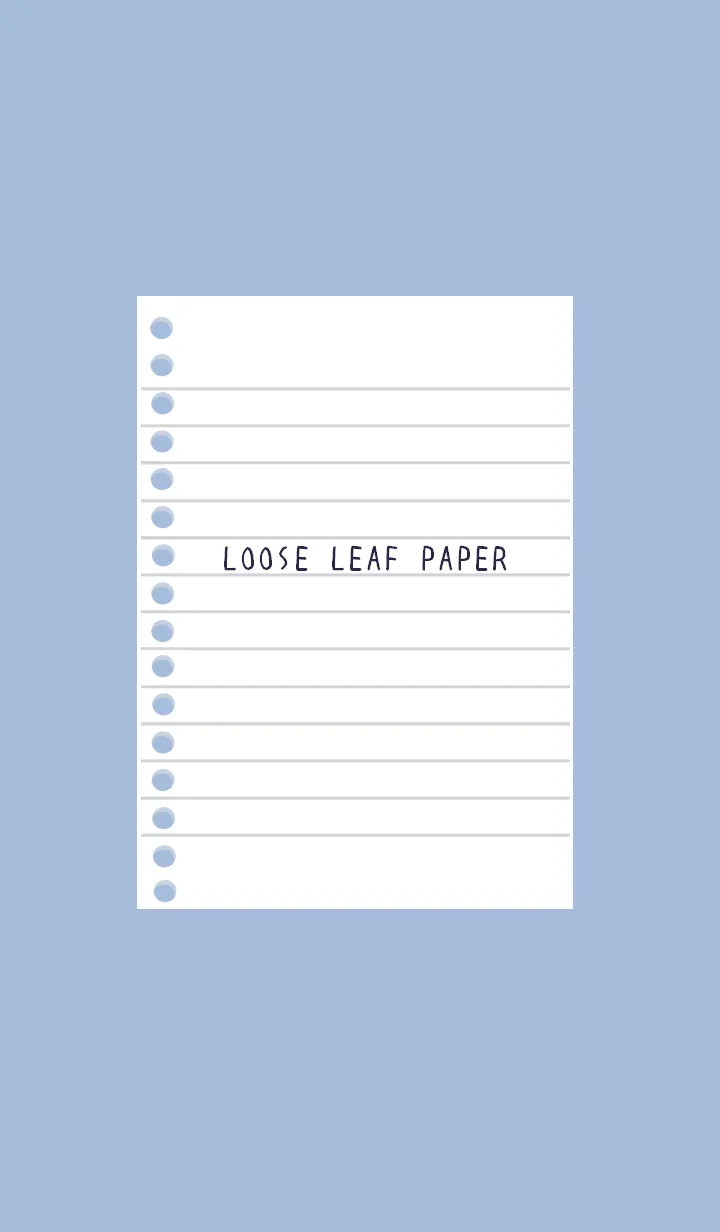 [LINE着せ替え] ルーズリーフの着せかえ/ブルーグレイの画像1