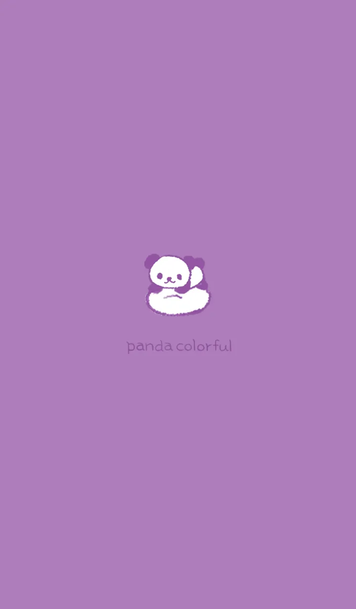 [LINE着せ替え] Panda colorful -- Purple & Blue 2の画像1