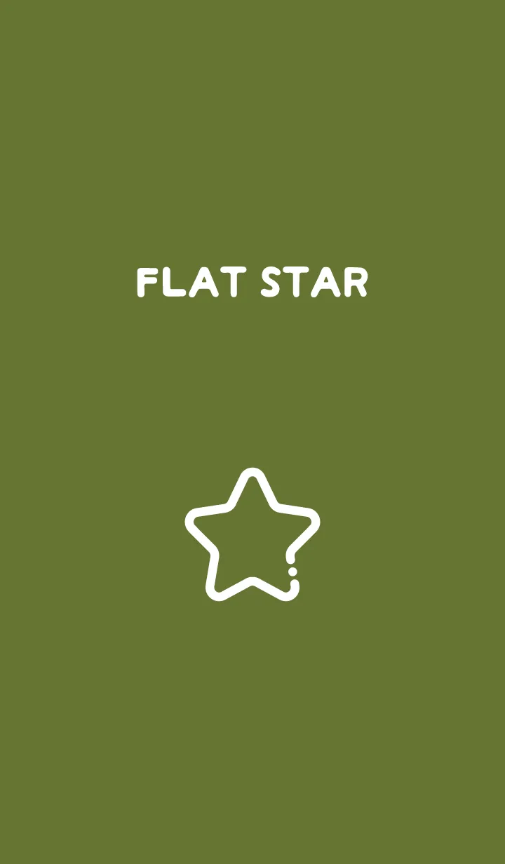 [LINE着せ替え] FLAT STAR / Moss Greenの画像1