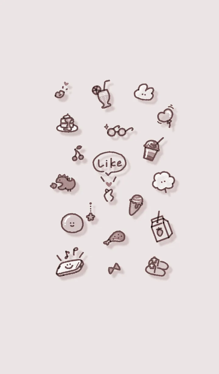 [LINE着せ替え] お洒落なアイコン13♥グレージュ01_1の画像1