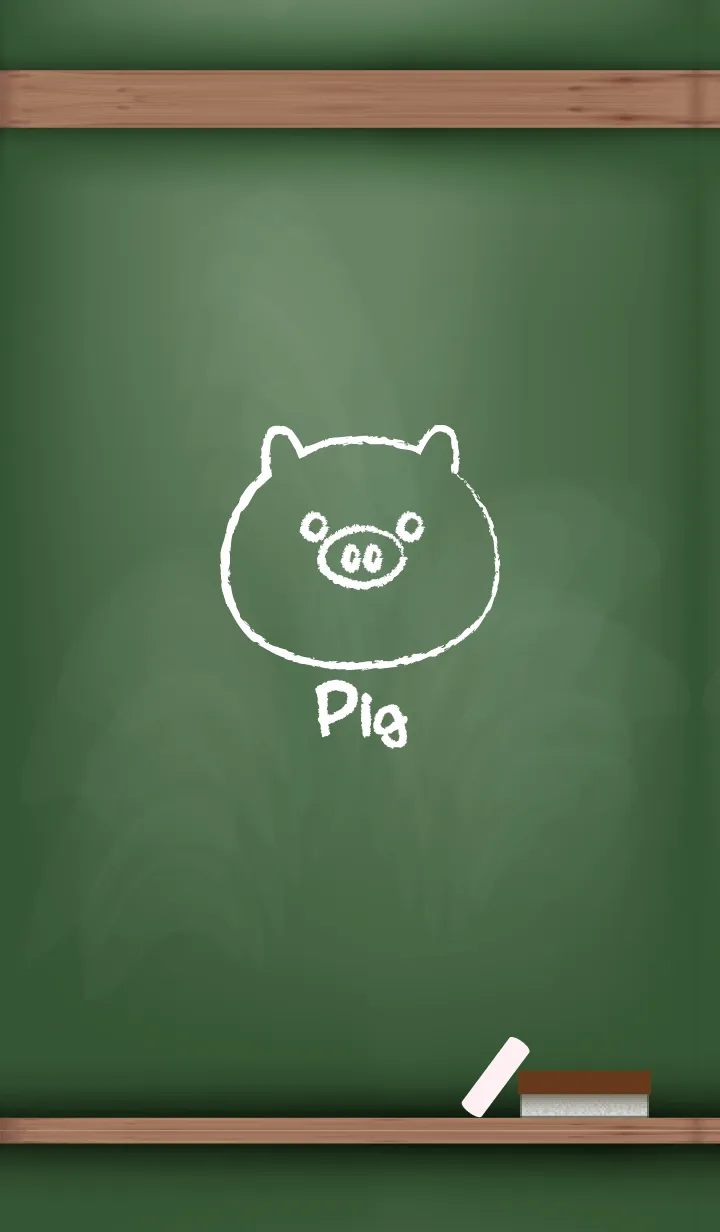 [LINE着せ替え] blackboard Pig 6の画像1