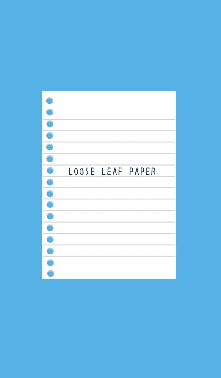 [LINE着せ替え] ルーズリーフの着せかえ/ブルーの画像1