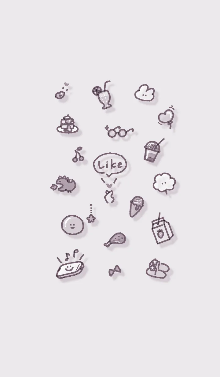 [LINE着せ替え] お洒落なアイコン13♥パープル02_1の画像1