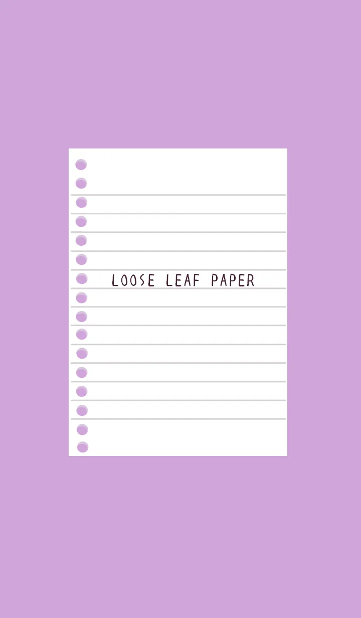 [LINE着せ替え] ルーズリーフ/くすみピンクパープルの画像1