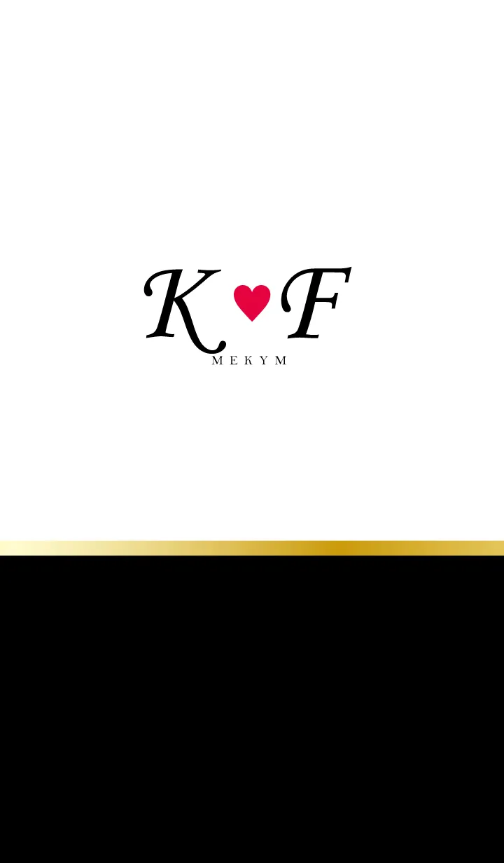 [LINE着せ替え] LOVE-INITIAL K&F イニシャル 3の画像1