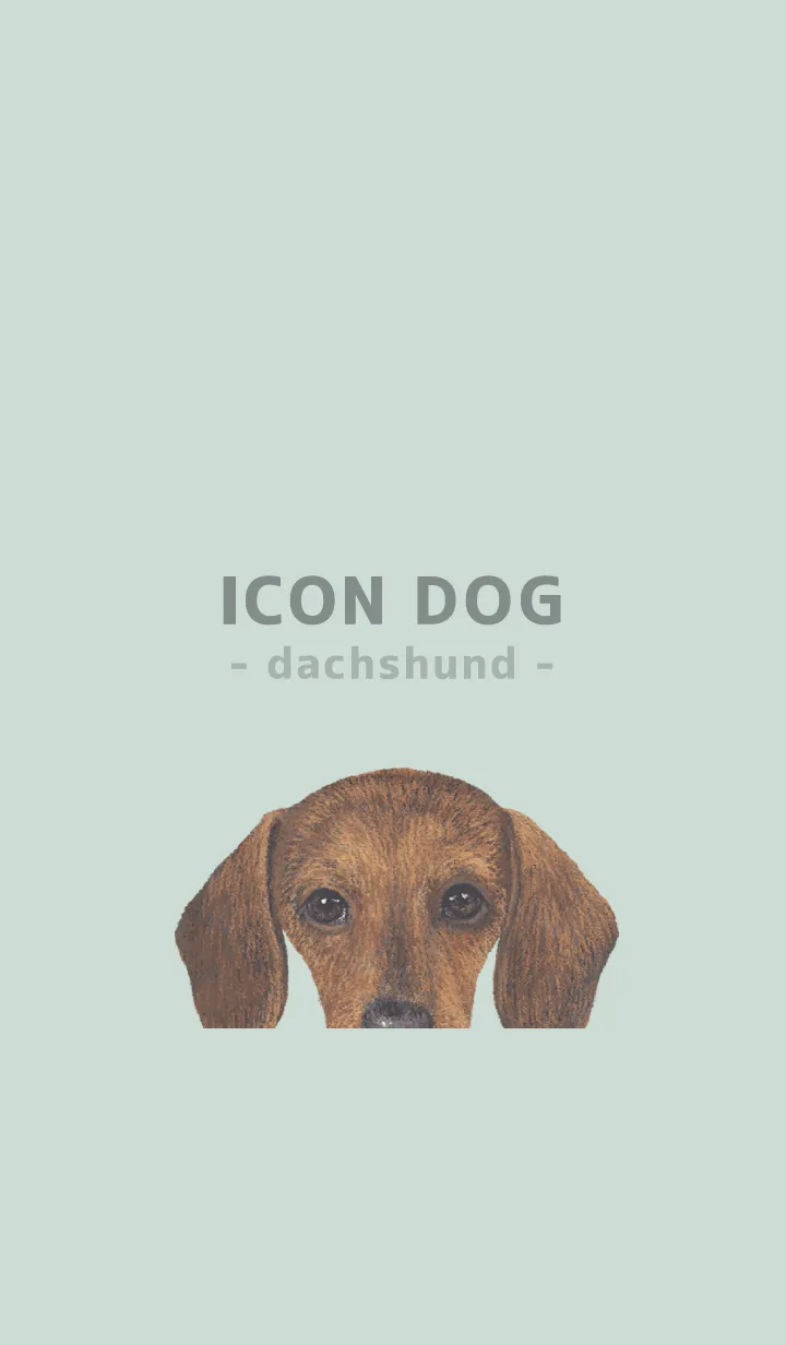 [LINE着せ替え] ICON DOG - ダックスフンド - PASTEL GR/02の画像1