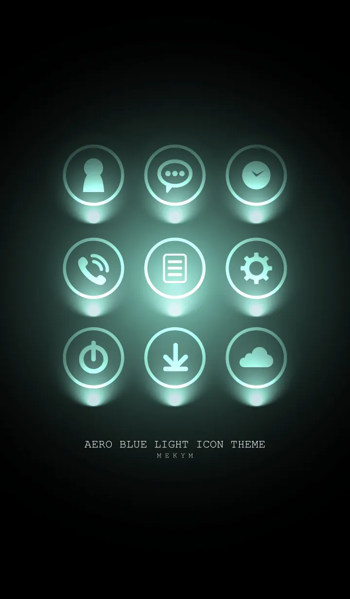 [LINE着せ替え] AERO BLUE LIGHT ICON THEME 2の画像1