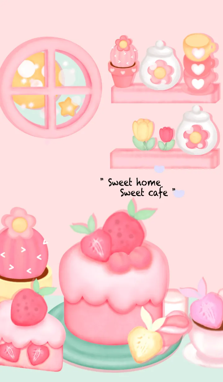 [LINE着せ替え] Sweet home cafe 4の画像1