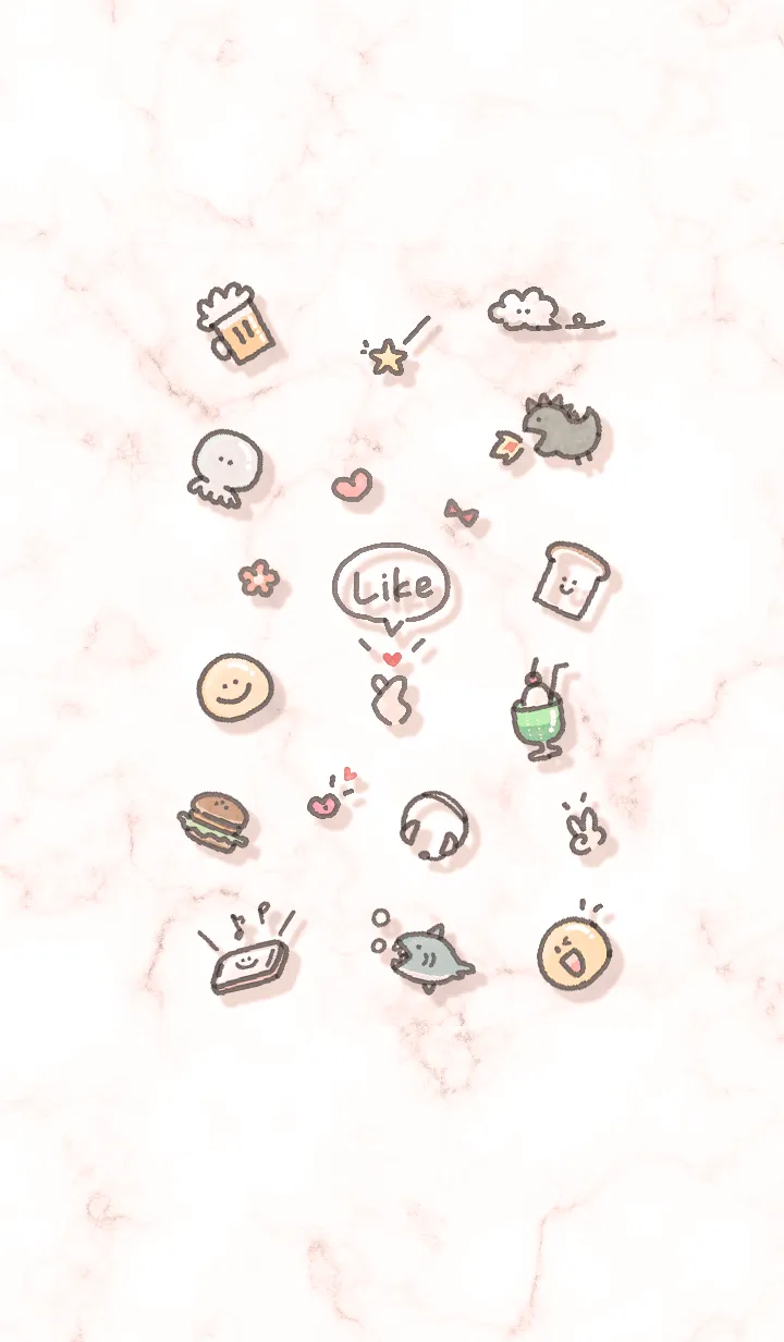 [LINE着せ替え] シンプルアイコン9♬ベビーピンク10_1の画像1