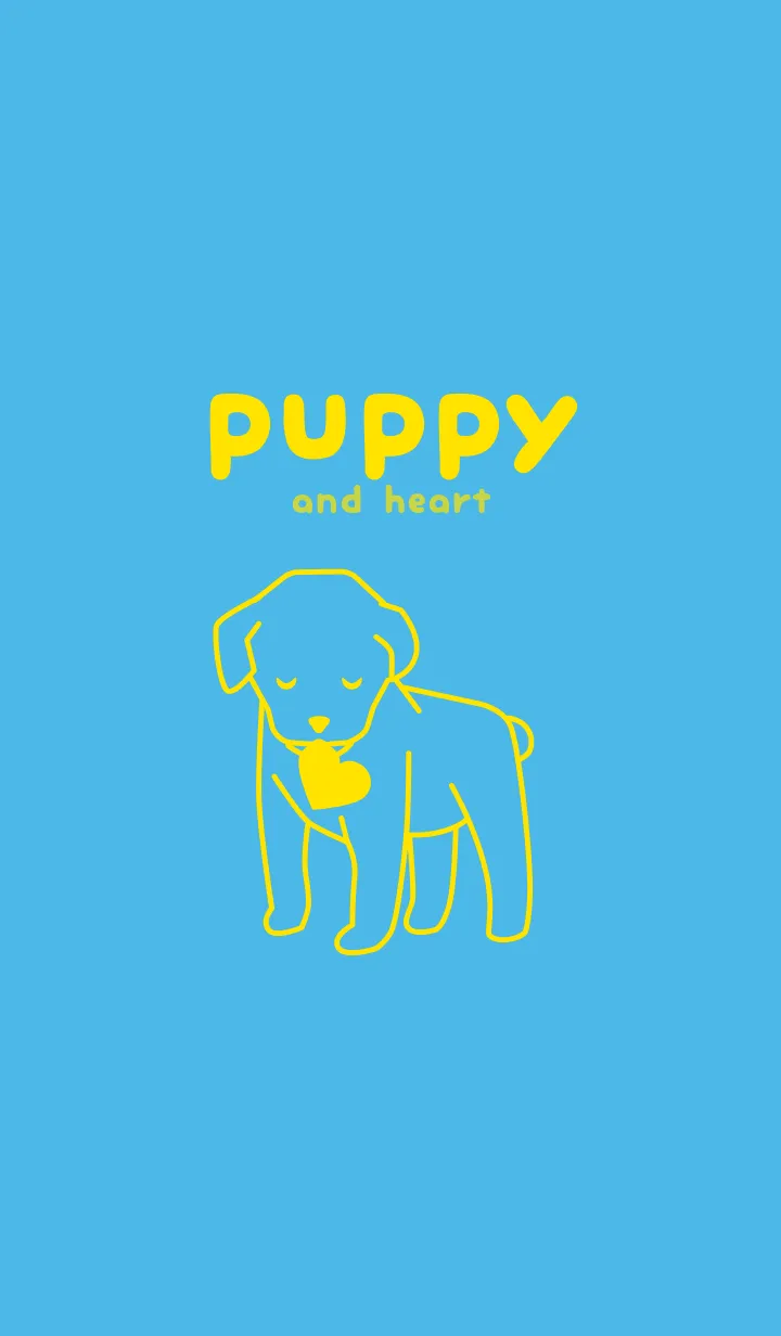 [LINE着せ替え] 子犬とハート Miyosototiの画像1