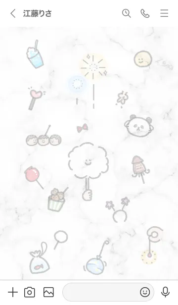 [LINE着せ替え] 夏祭りアイコン★ホワイト01_1の画像3