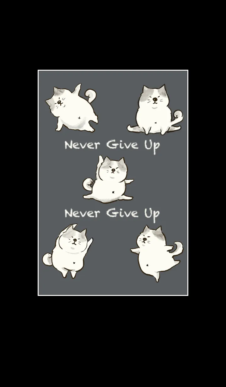 [LINE着せ替え] Dancing Cat-Never Give Up！の画像1