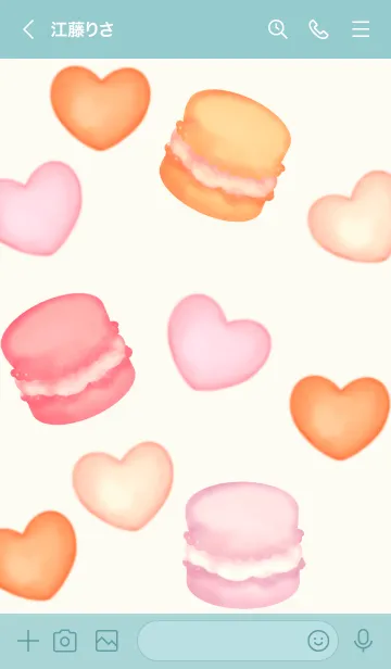 [LINE着せ替え] Sweet pastel macaron 11の画像3