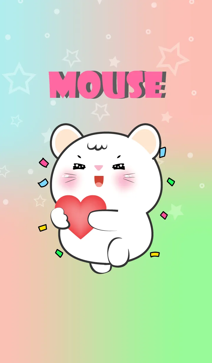 [LINE着せ替え] Cute Baby White Mouse Theme (JP)の画像1
