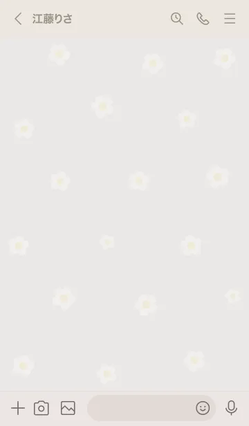 [LINE着せ替え] お花<お星さま>グレージュ.の画像3