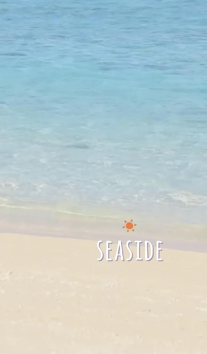 [LINE着せ替え] 海辺 太陽'パープル'の画像1