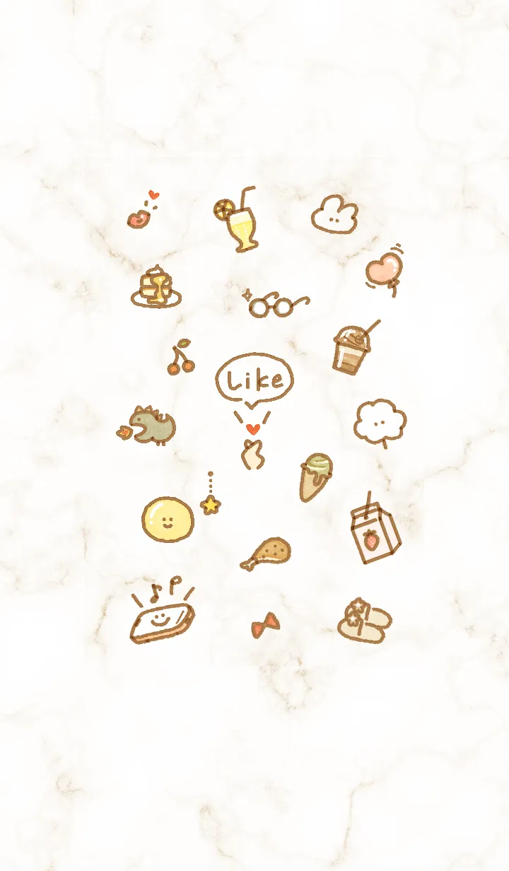 [LINE着せ替え] シンプルアイコン10♦ベージュ05_1の画像1