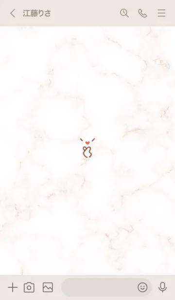 [LINE着せ替え] 指ハート♥ピンクブラウン09_1の画像3