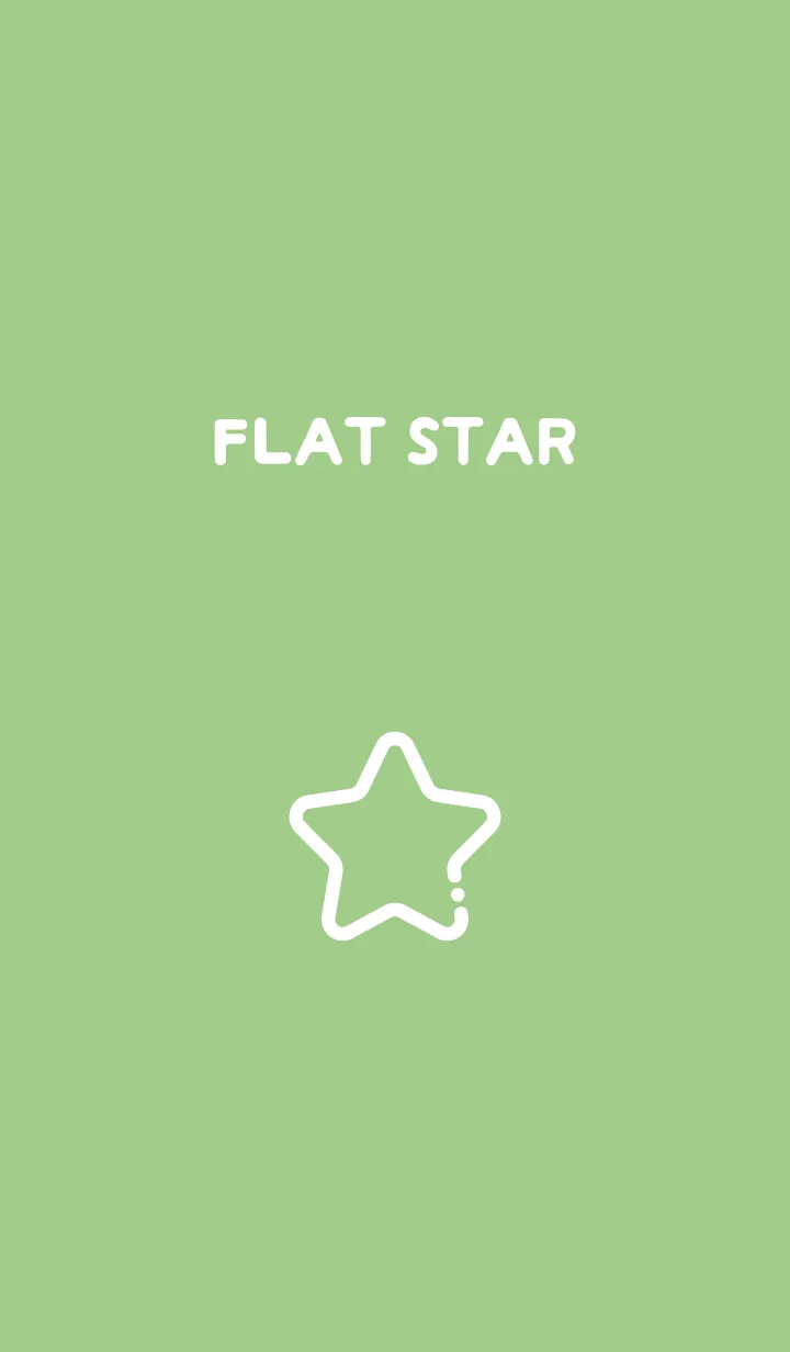 [LINE着せ替え] FLAT STAR / Apple Greenの画像1