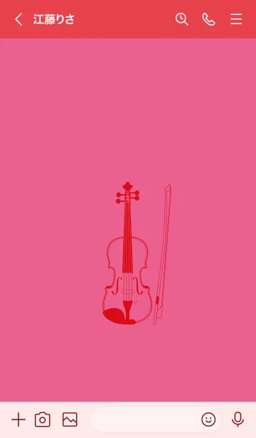 [LINE着せ替え] バイオリン ローズレッドの画像3