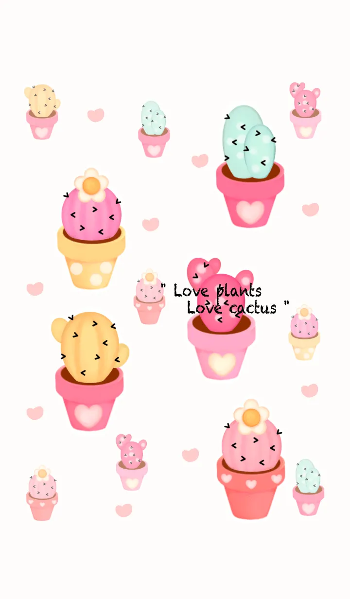 [LINE着せ替え] Sweet colorful cactusの画像1