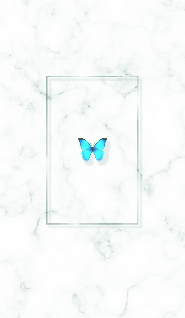 [LINE着せ替え] 青い蝶♦ブルーグリーン06_1の画像1