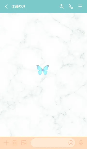[LINE着せ替え] 青い蝶♦ブルーグリーン06_1の画像3