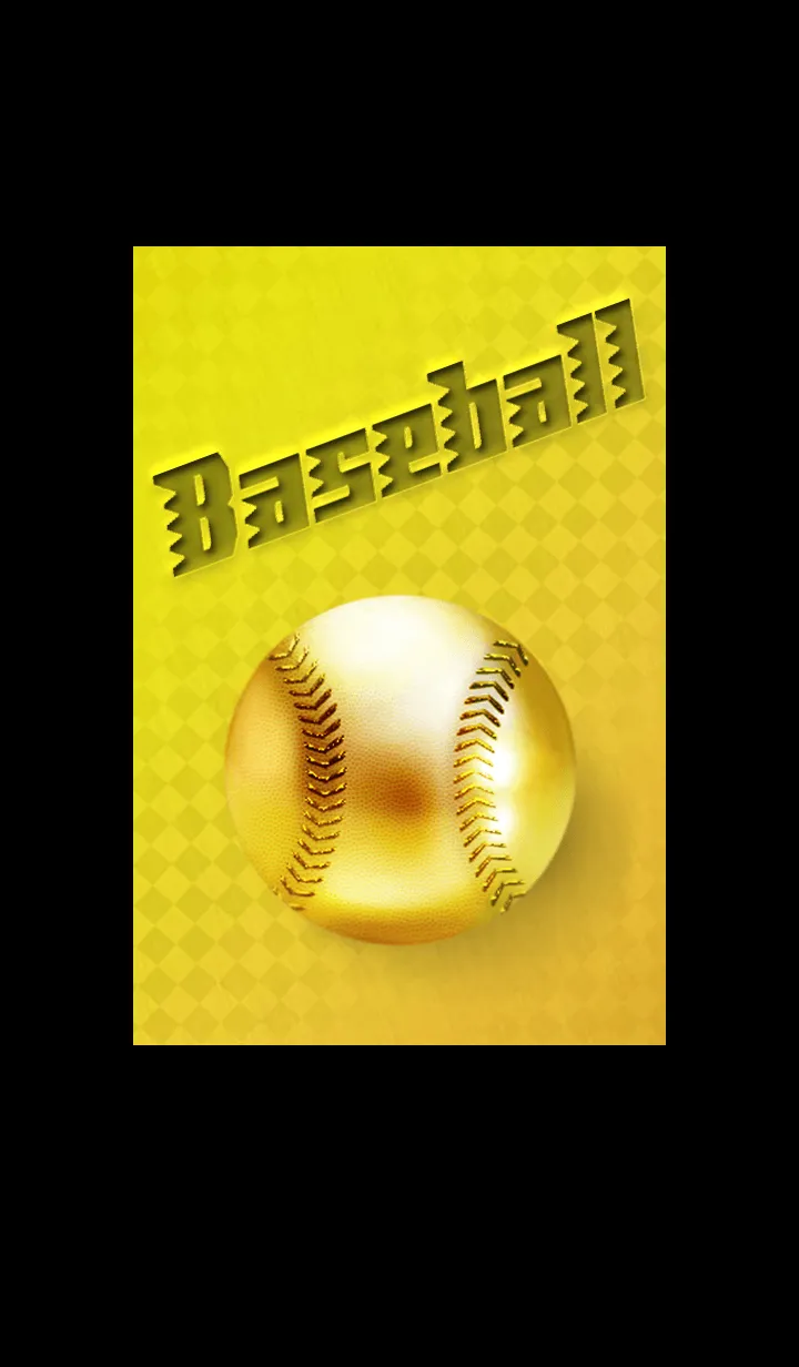 [LINE着せ替え] 野球 Baseball Gold 金色の画像1