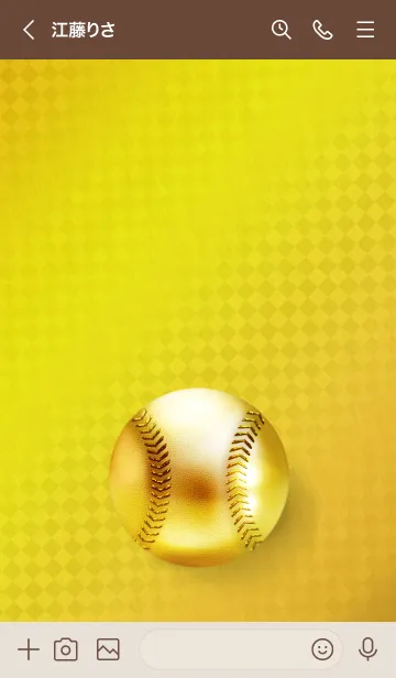 [LINE着せ替え] 野球 Baseball Gold 金色の画像3