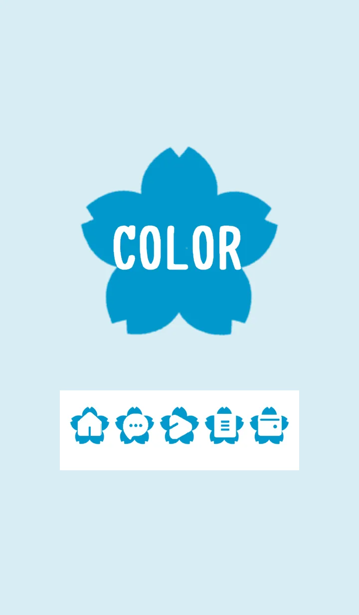 [LINE着せ替え] blue color E02の画像1