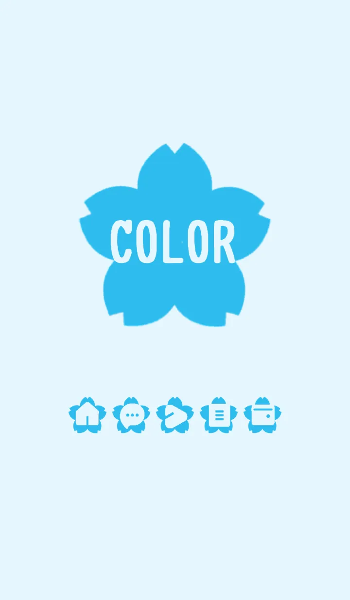 [LINE着せ替え] blue color E04xの画像1