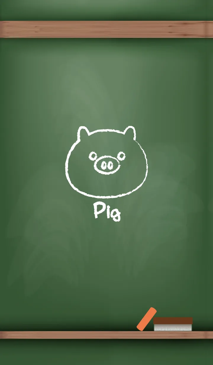 [LINE着せ替え] blackboard Pig 10の画像1