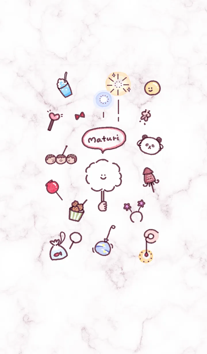 [LINE着せ替え] 夏祭りアイコン★バイオレット04_1の画像1