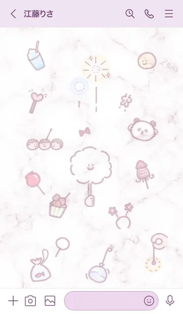 [LINE着せ替え] 夏祭りアイコン★バイオレット04_1の画像3