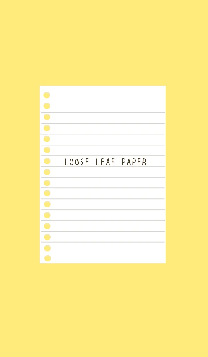 [LINE着せ替え] ルーズリーフの着せかえ/イエローの画像1