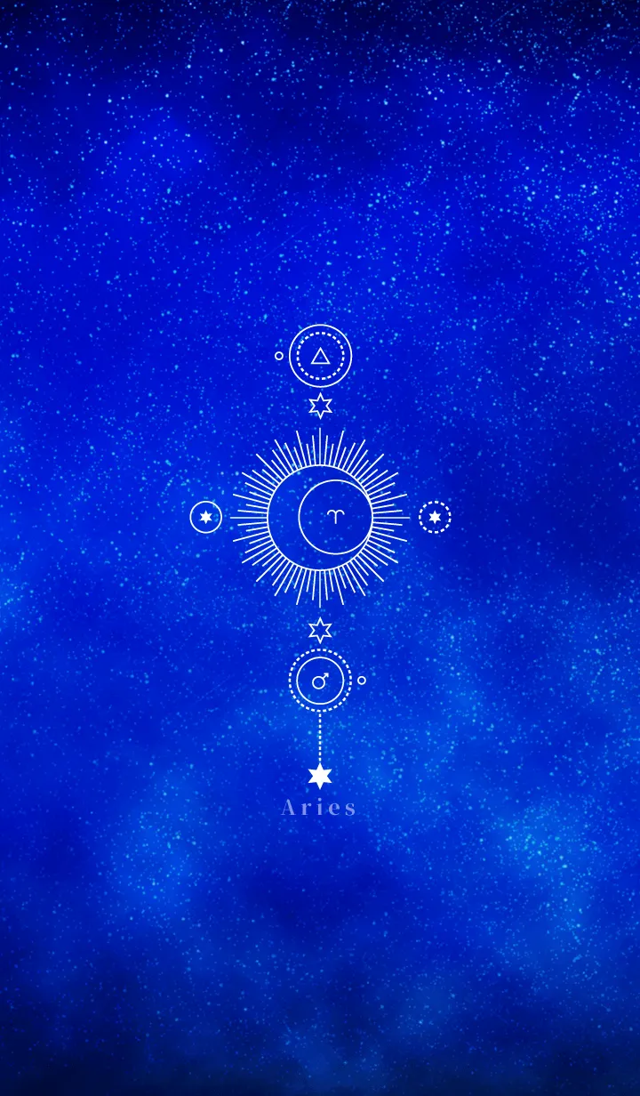 [LINE着せ替え] 十二星座 - おひつじ座 - 白色 -の画像1