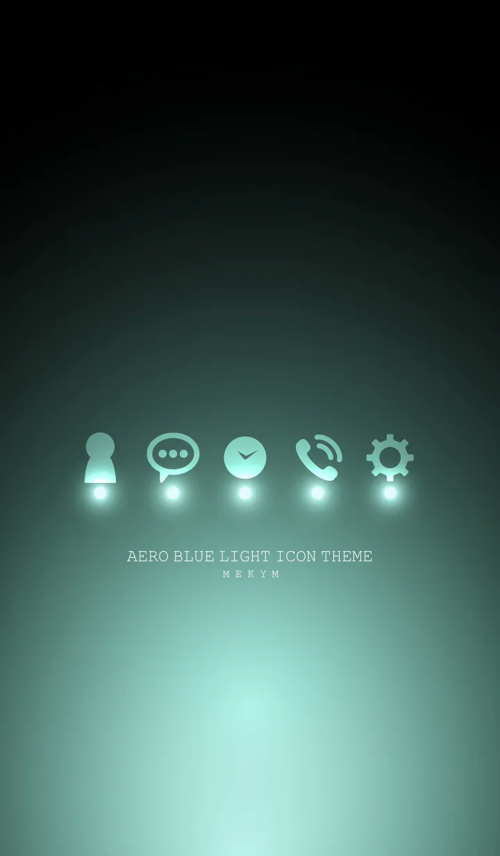 [LINE着せ替え] AERO BLUE LIGHT ICON THEMEの画像1