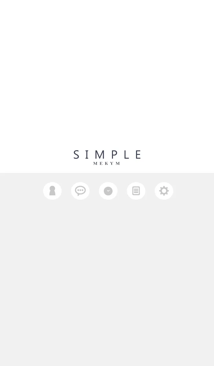 [LINE着せ替え] SIMPLE ICON WHITE.MEKYM 9の画像1