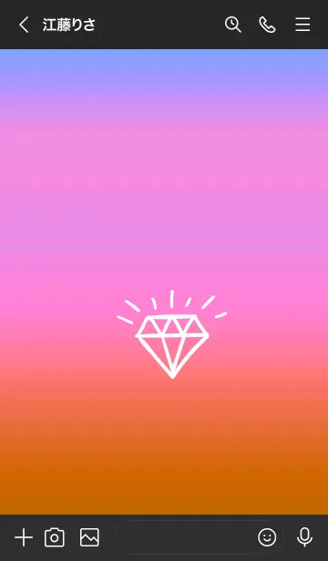 [LINE着せ替え] グラデーション ダイアモンド  135の画像3